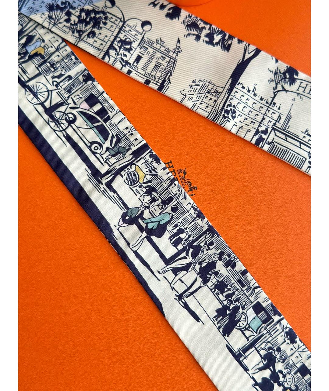 HERMES Мульти шелковый платок, фото 5