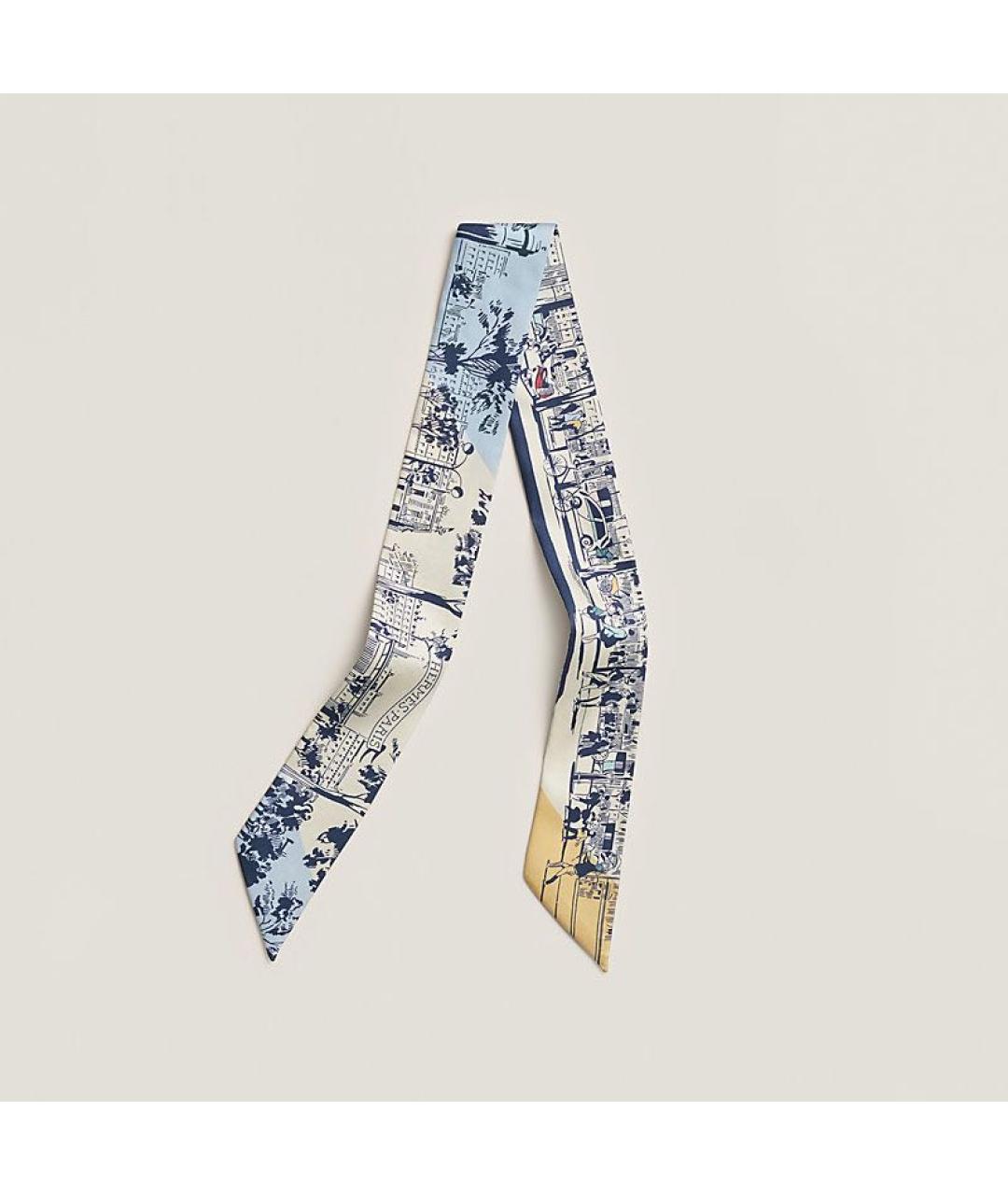 HERMES Мульти шелковый платок, фото 7