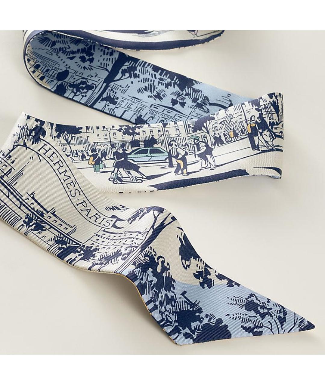 HERMES Мульти шелковый платок, фото 6