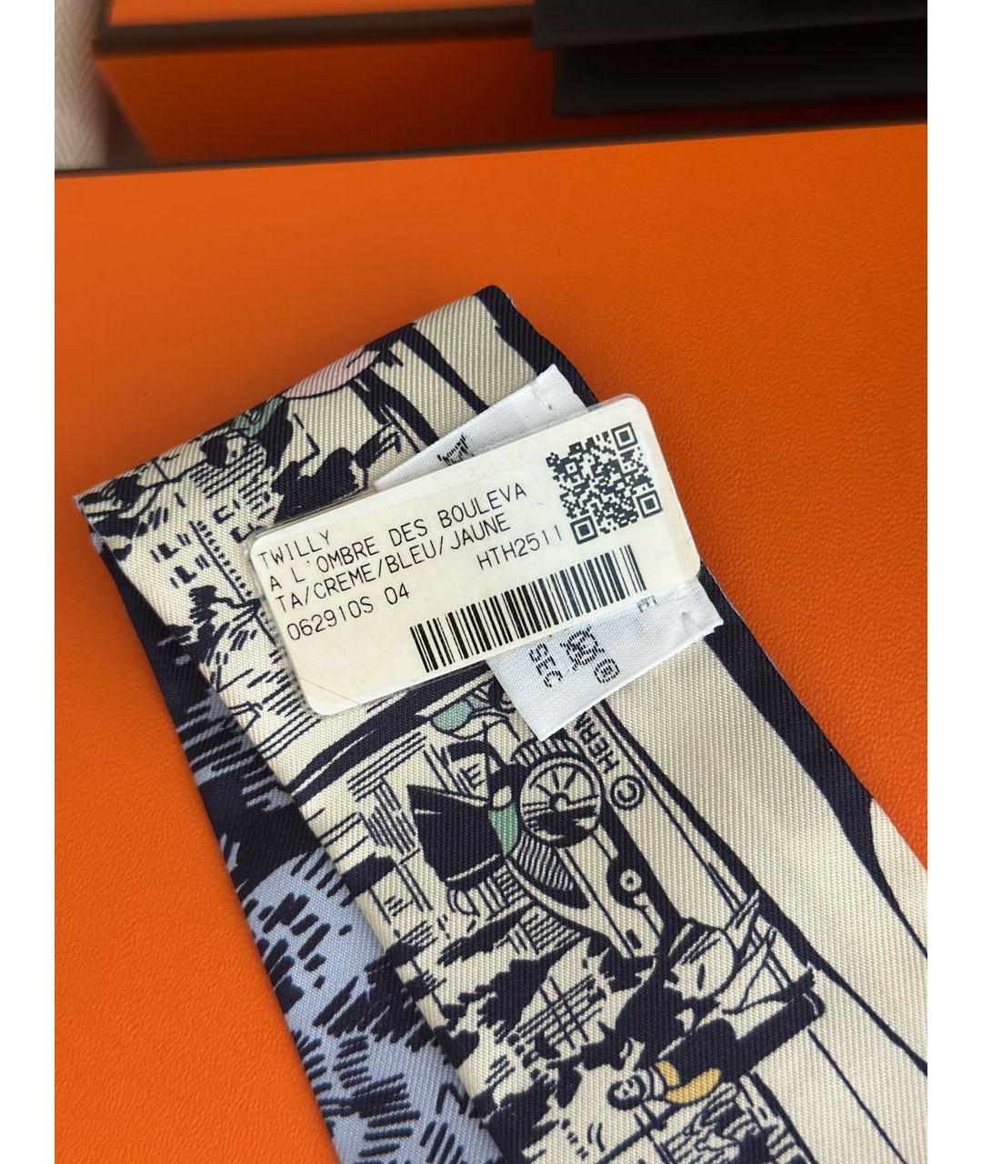 HERMES Мульти шелковый платок, фото 4