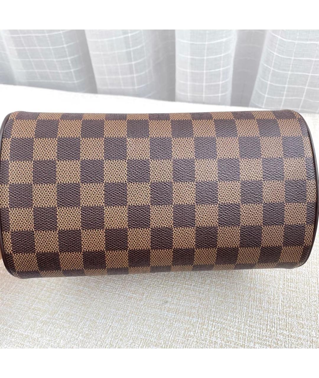 LOUIS VUITTON Коричневая кожаная сумка с короткими ручками, фото 2