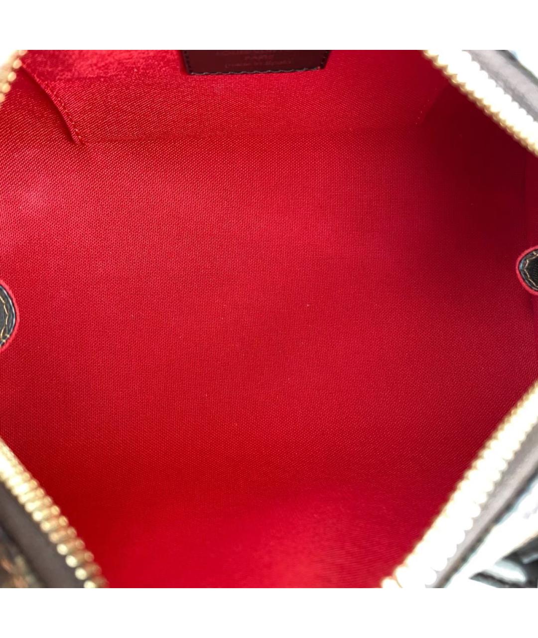 LOUIS VUITTON Коричневая кожаная сумка с короткими ручками, фото 6