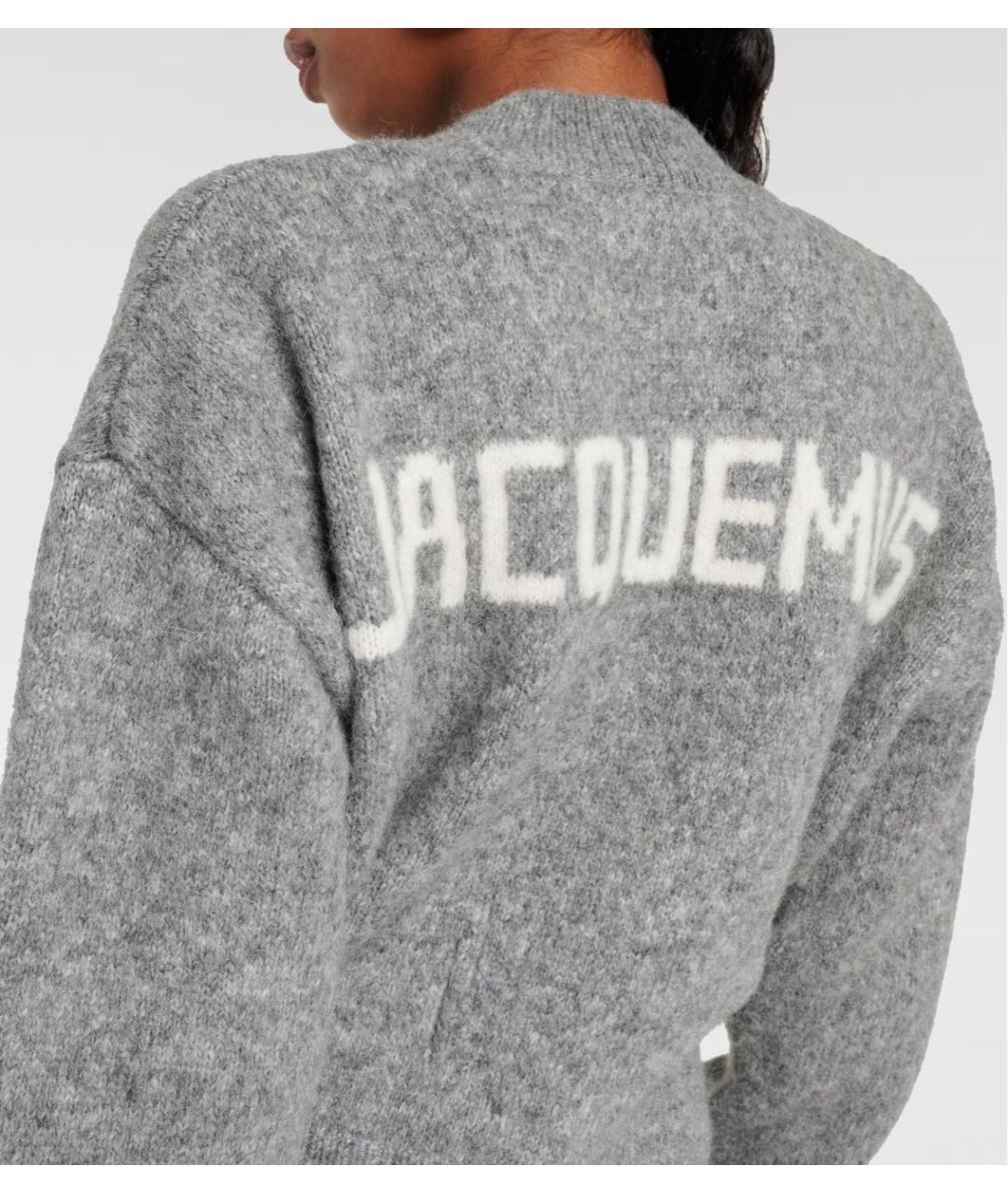 JACQUEMUS Серый шерстяной джемпер / свитер, фото 4