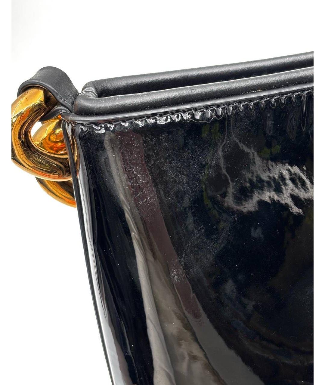 TOM FORD Черная сумка с короткими ручками из лакированной кожи, фото 6