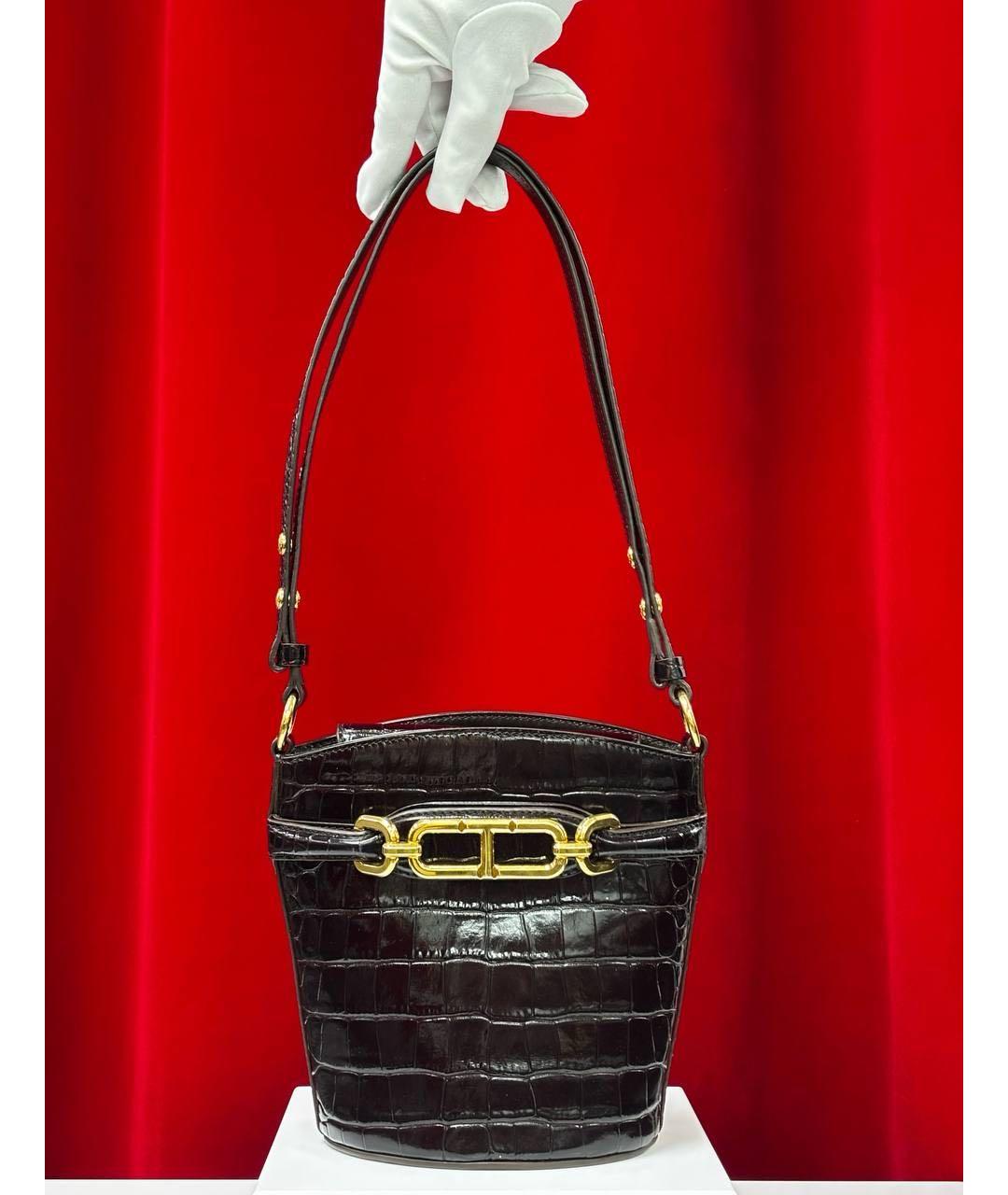 TOM FORD Черная кожаная сумка через плечо, фото 4