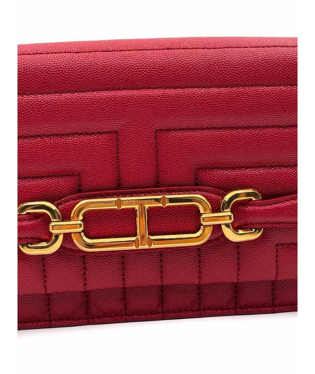 TOM FORD Красная кожаная сумка через плечо, фото 2