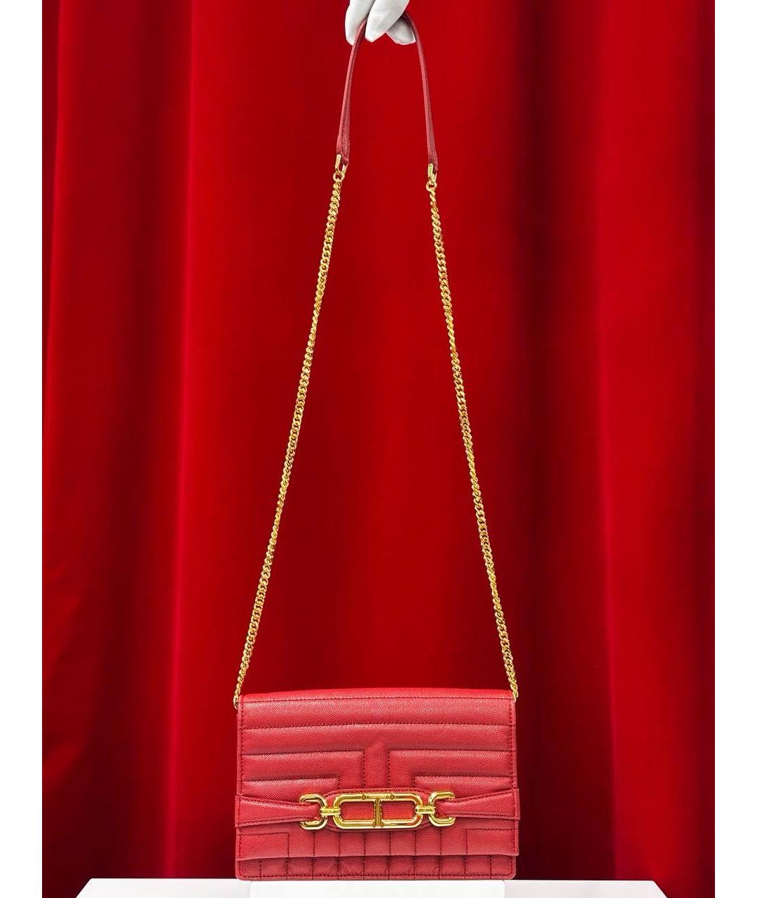 TOM FORD Красная кожаная сумка через плечо, фото 4