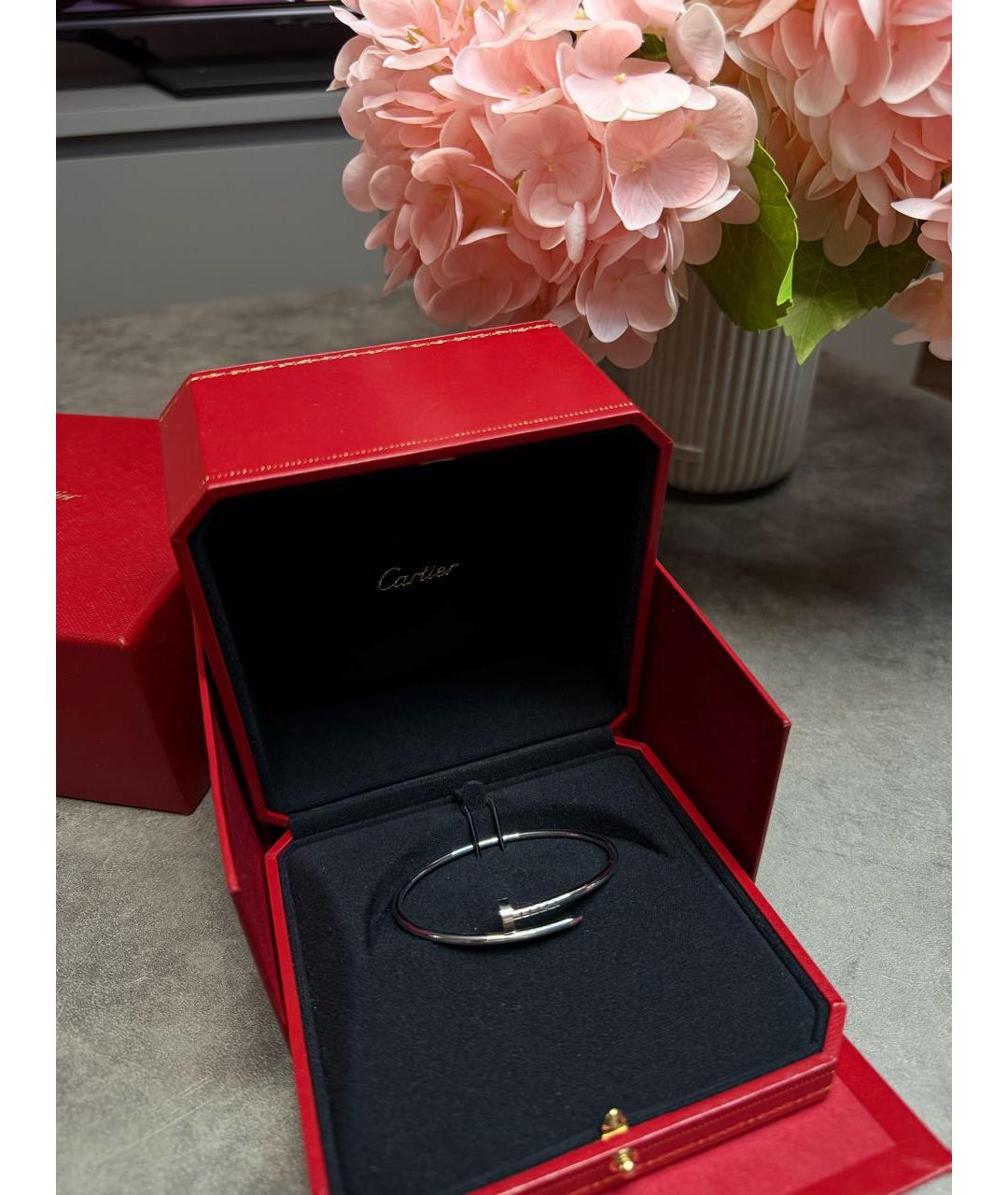 CARTIER Серебрянный браслет из белого золота, фото 2