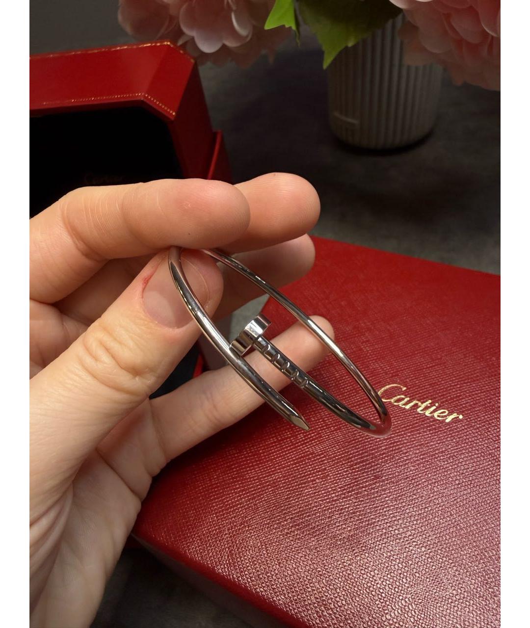 CARTIER Серебрянный браслет из белого золота, фото 4