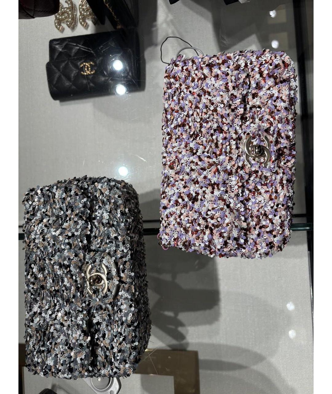 CHANEL Серебряная сумка через плечо, фото 4