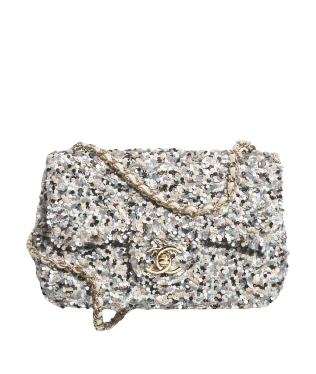 CHANEL Серебряная сумка через плечо, фото 1