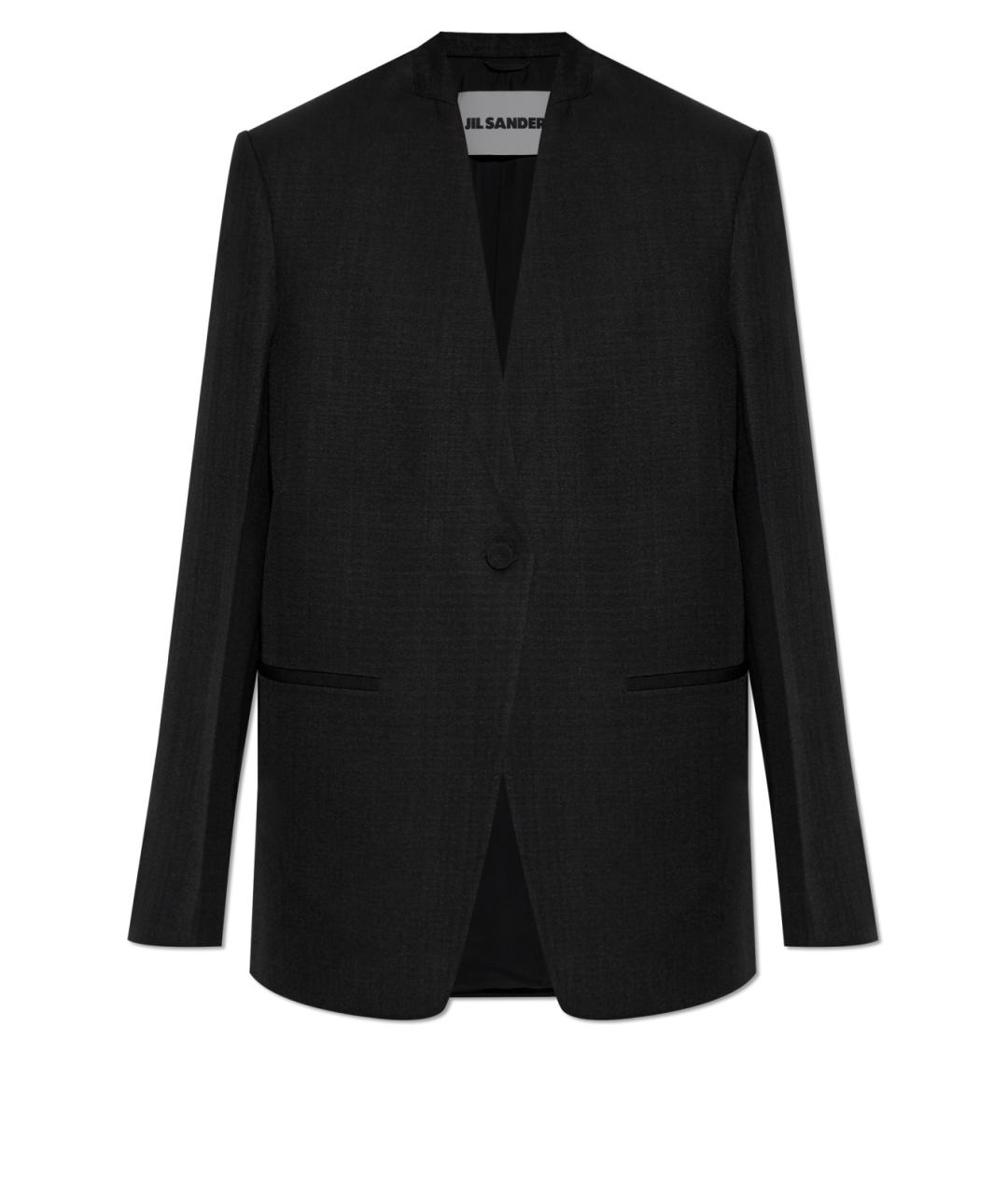 JIL SANDER Черный вискозный жакет/пиджак, фото 1