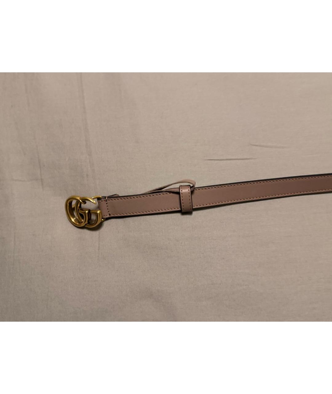 GUCCI Бежевый кожаный ремень, фото 2