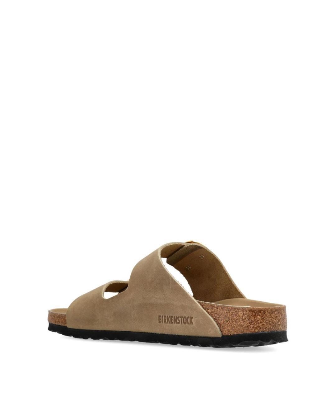 BIRKENSTOCK Коричневые кожаные шлепанцы, фото 3