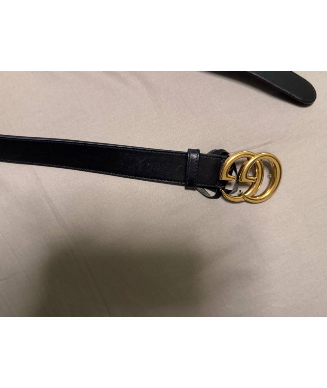 GUCCI Черный кожаный ремень, фото 2