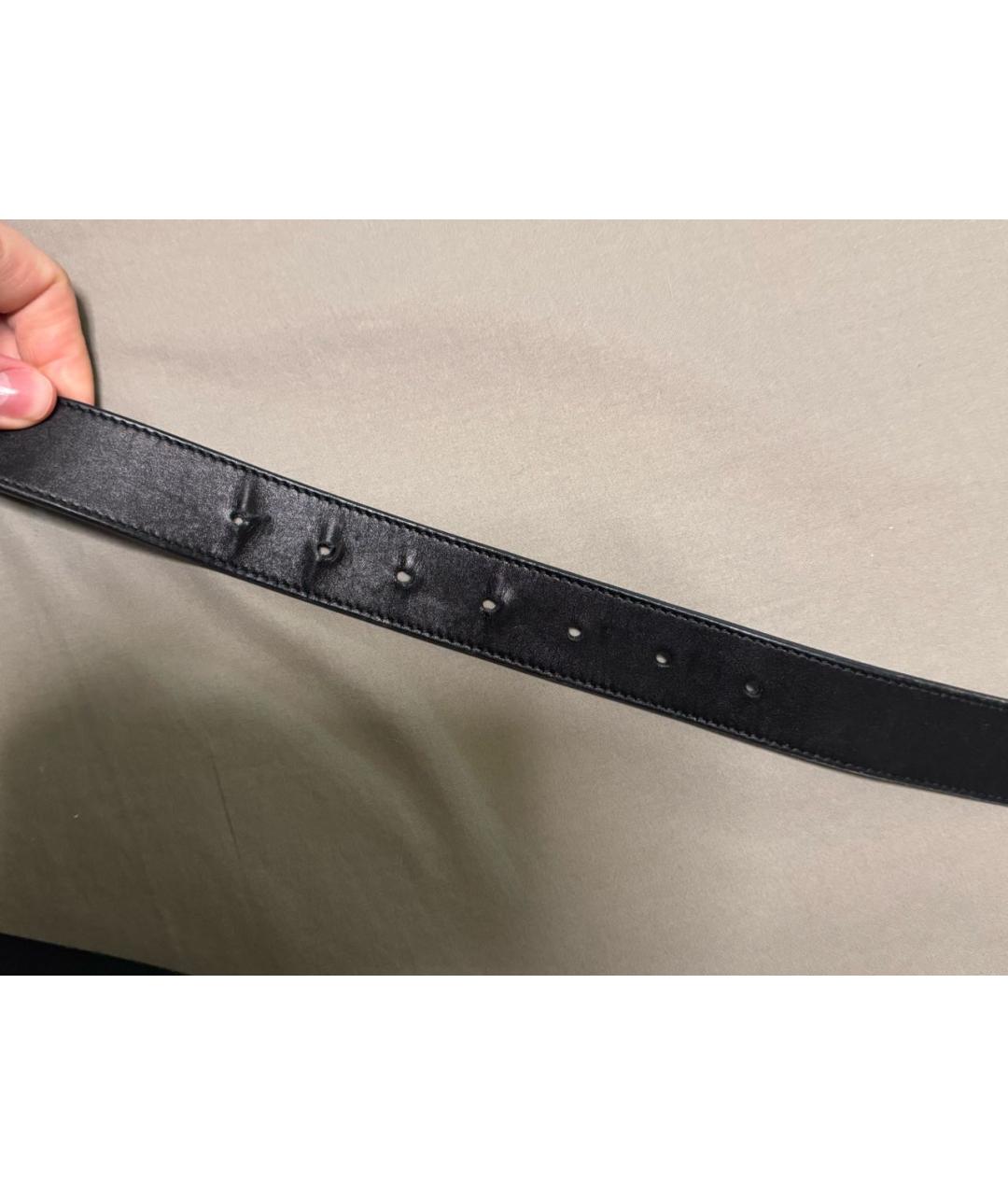 GUCCI Черный кожаный ремень, фото 4