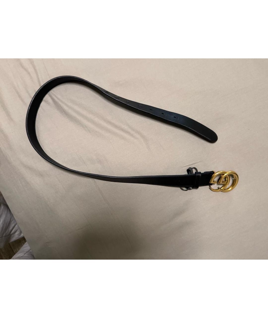 GUCCI Черный кожаный ремень, фото 5