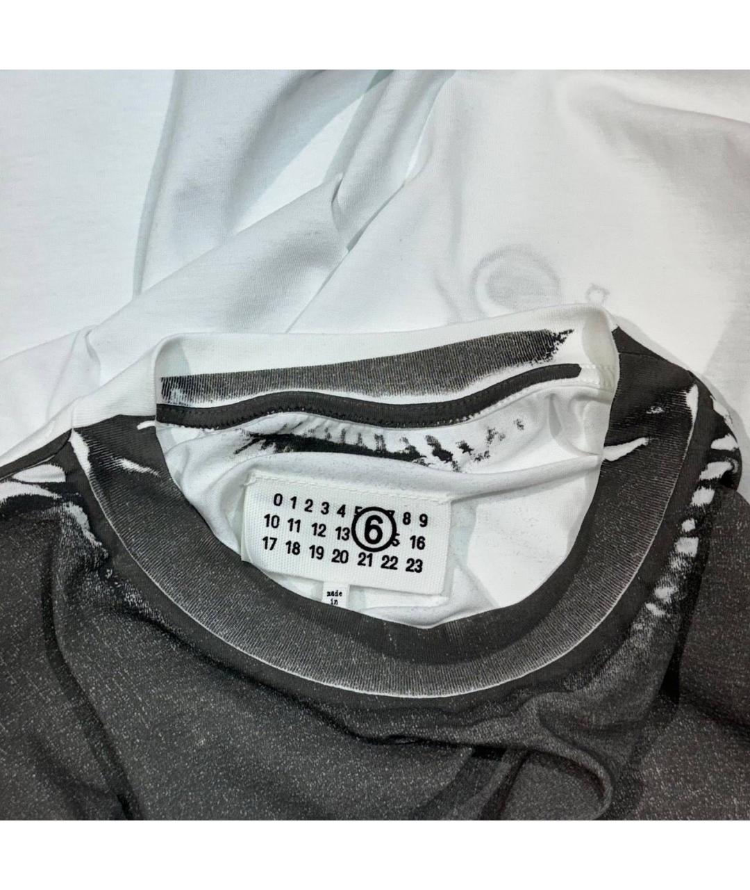 MAISON MARGIELA Белая хлопковая футболка, фото 3