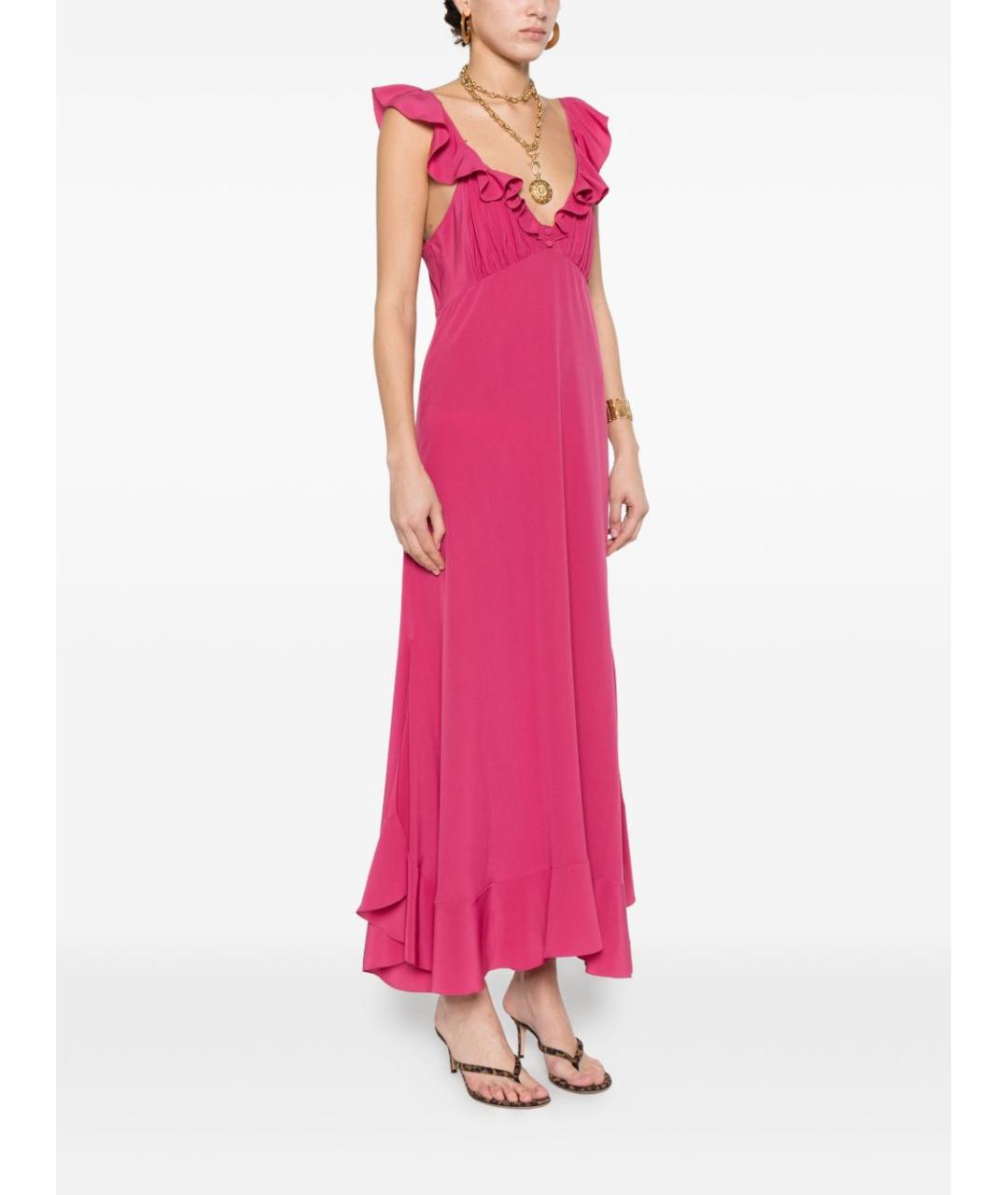 CHLOE Фиолетовое шелковое коктейльное платье, фото 4