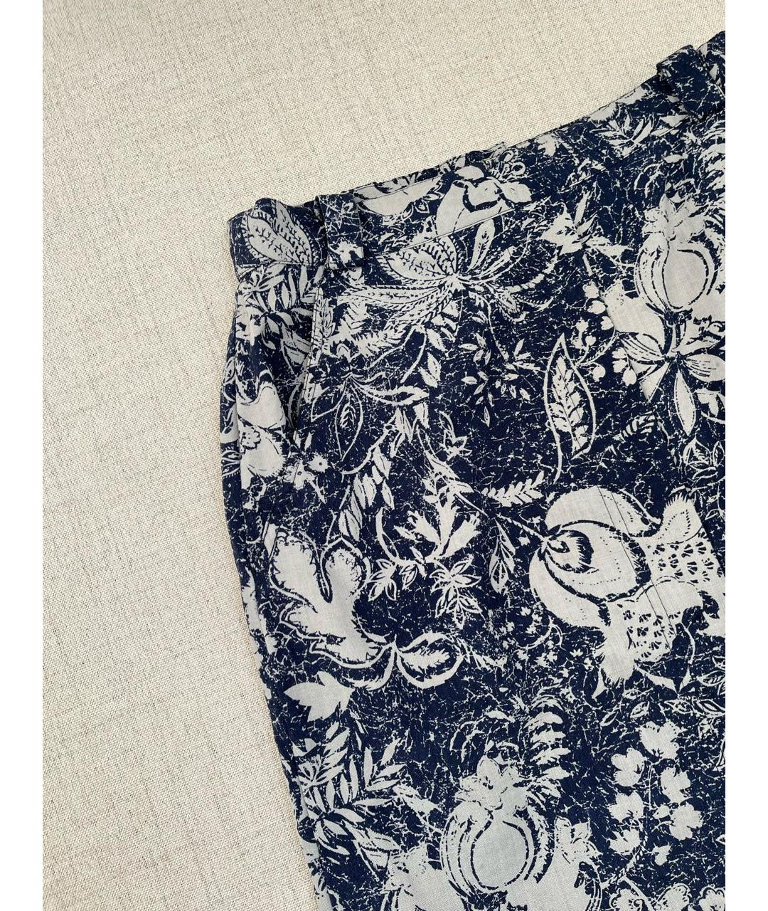 MAX MARA Синяя шерстяная юбка миди, фото 4