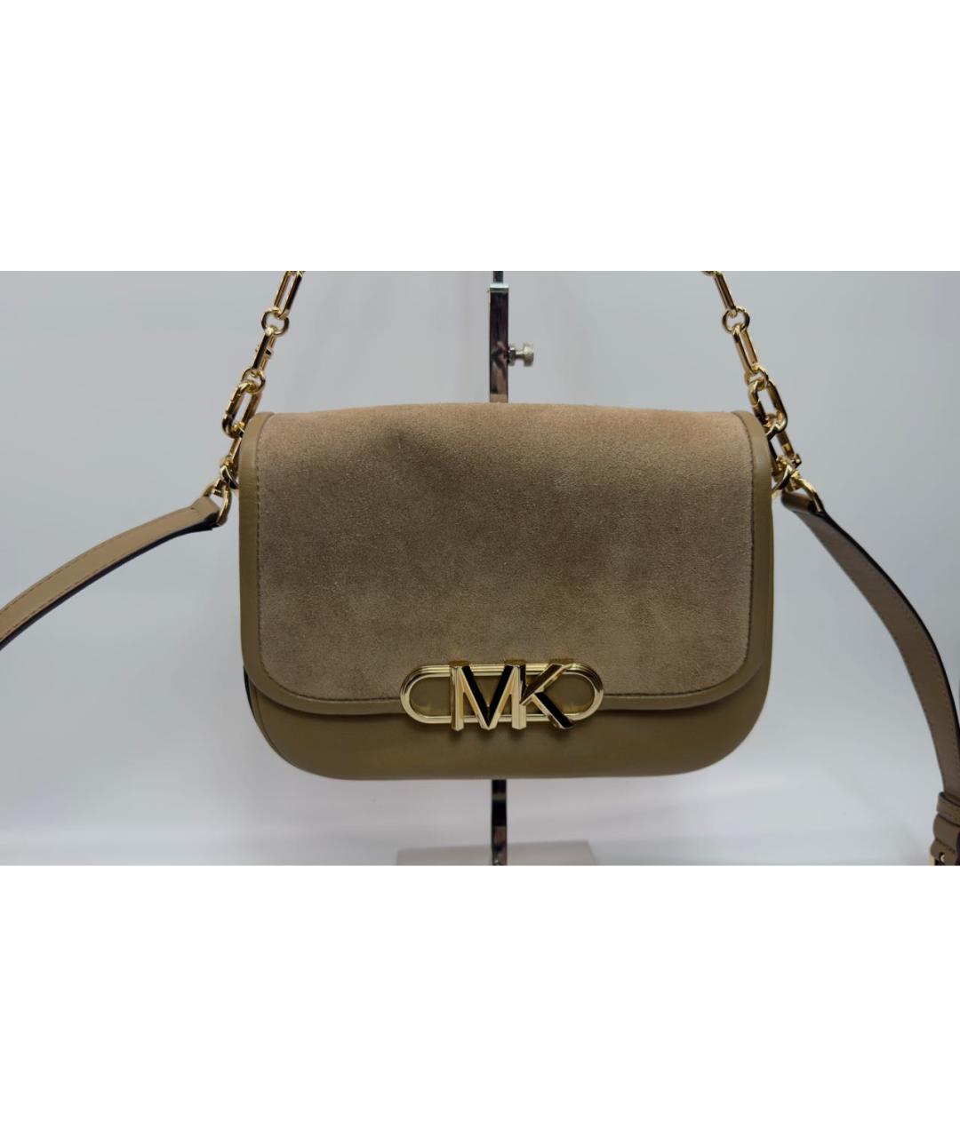 MICHAEL KORS Коричневая кожаная сумка через плечо, фото 2