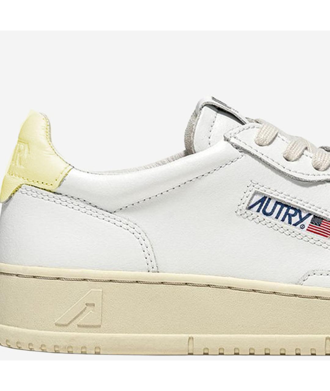 AUTRY Белые кожаные низкие кроссовки / кеды, фото 5