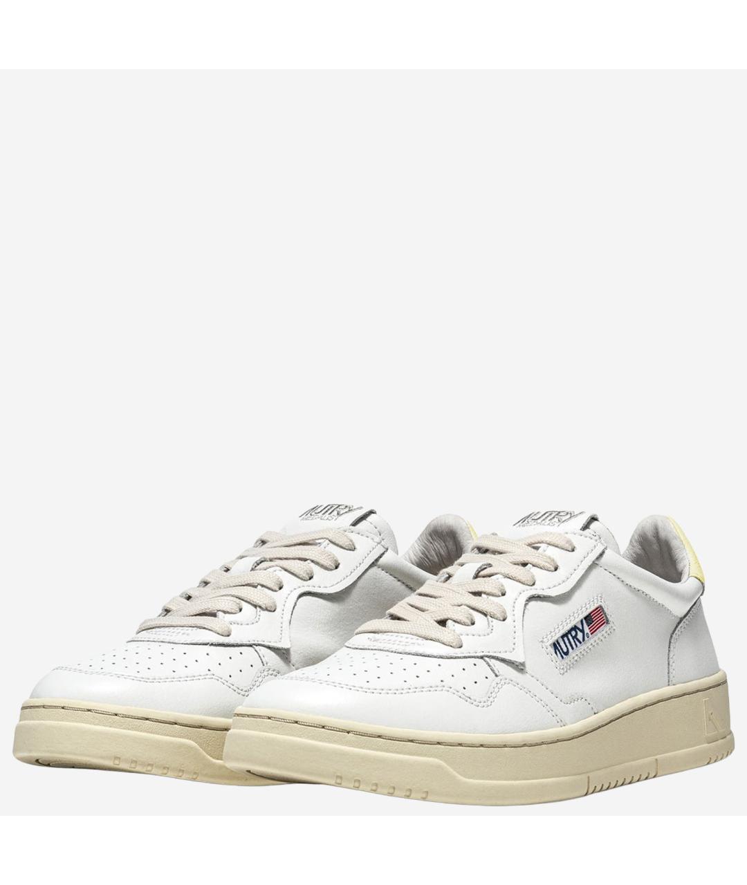 AUTRY Белые кожаные низкие кроссовки / кеды, фото 3