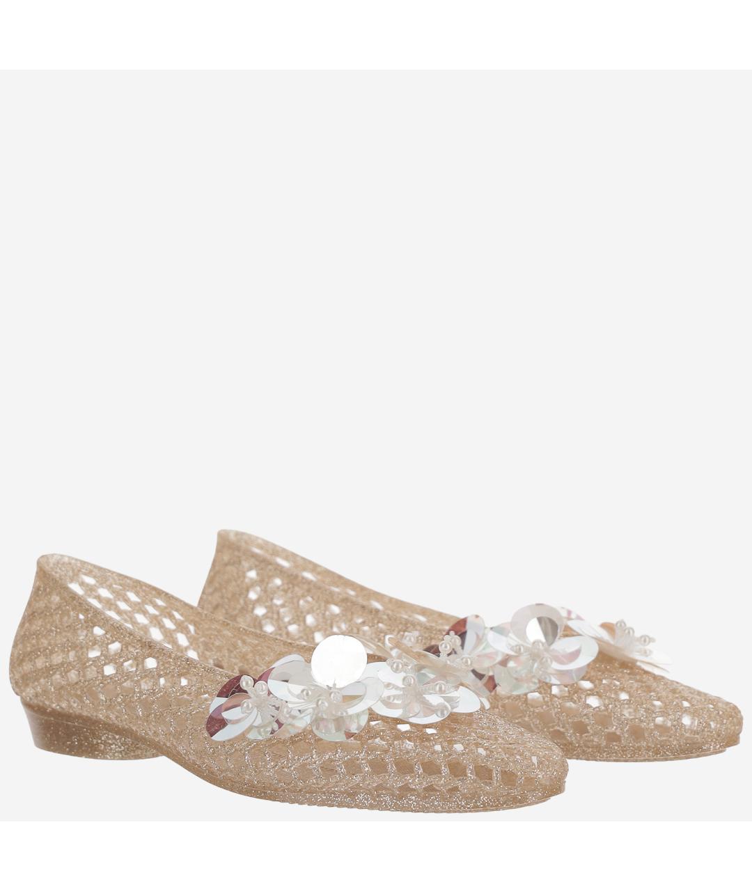 HEAVENLY JELLY Золотые синтетические балетки, фото 3