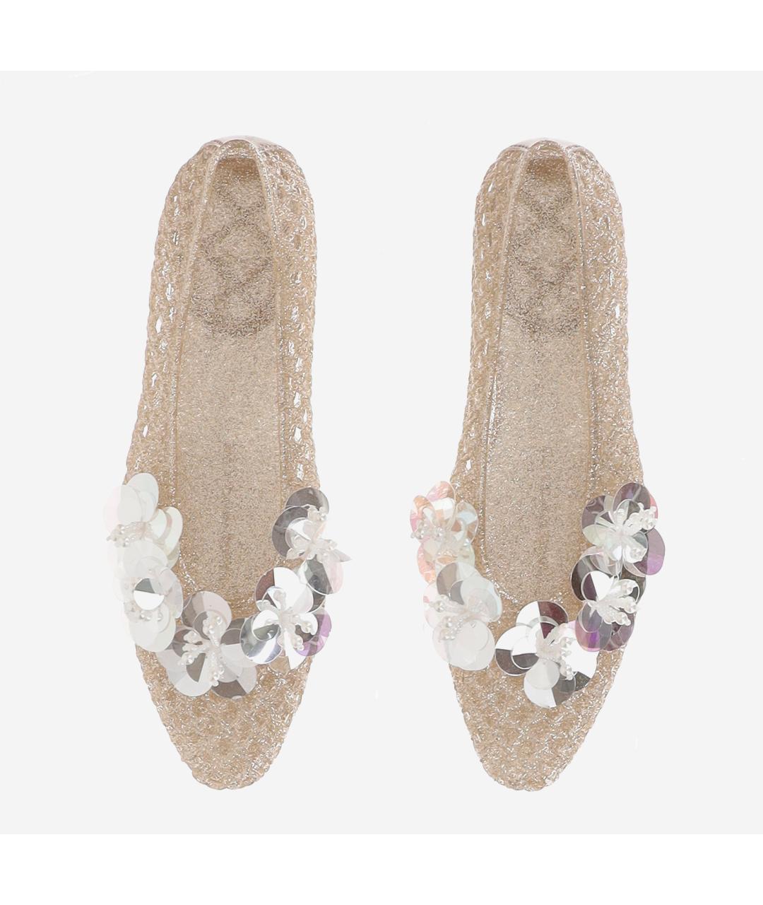 HEAVENLY JELLY Золотые синтетические балетки, фото 2