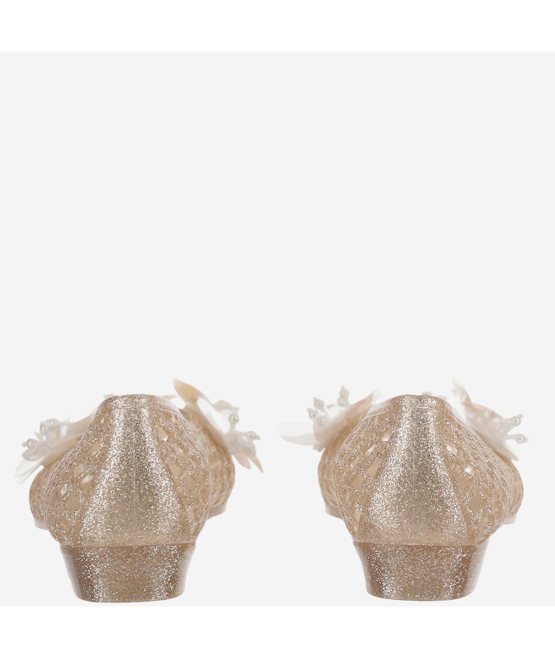 HEAVENLY JELLY Золотые синтетические балетки, фото 4