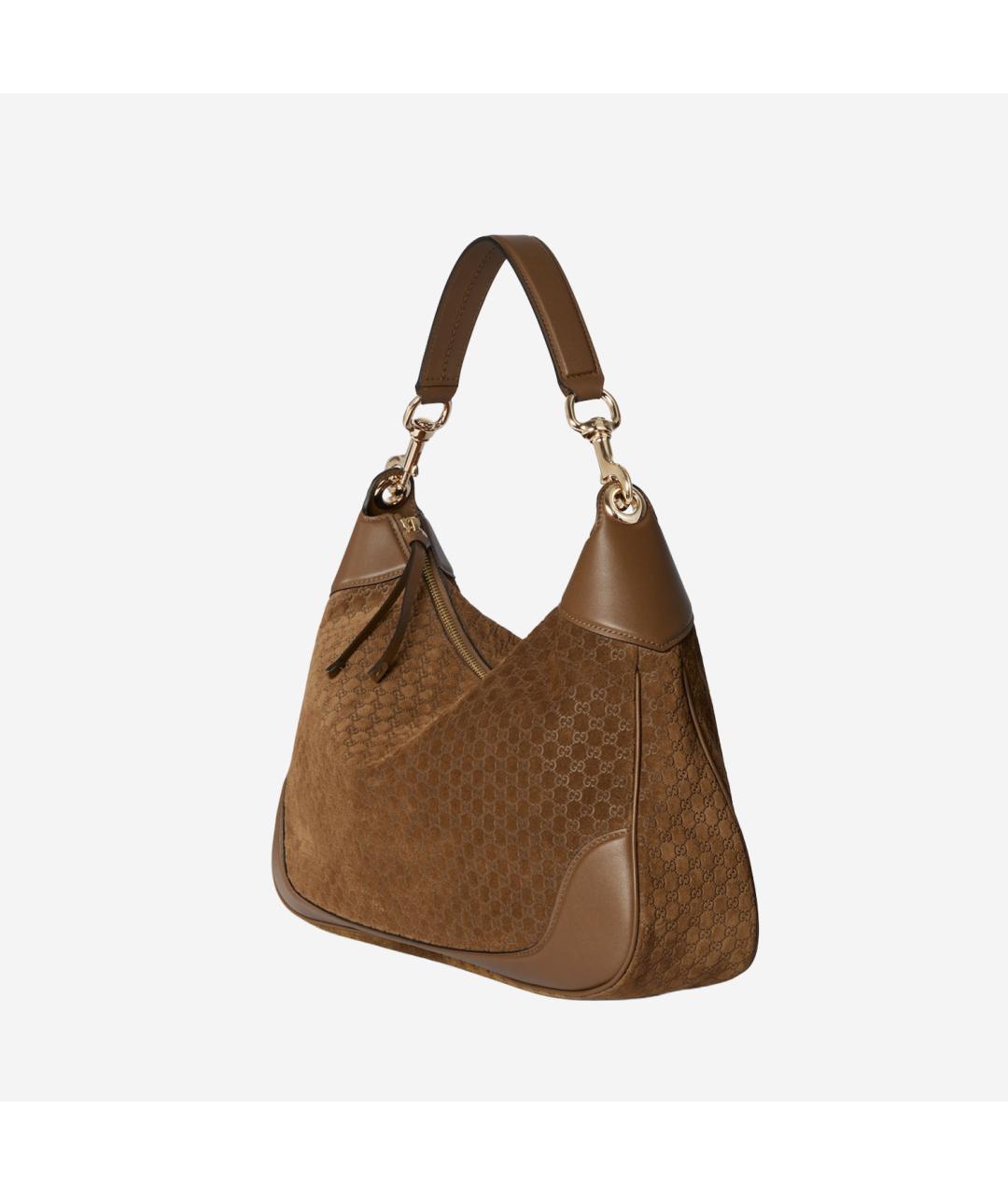 GUCCI Коричневая кожаная сумка через плечо, фото 2