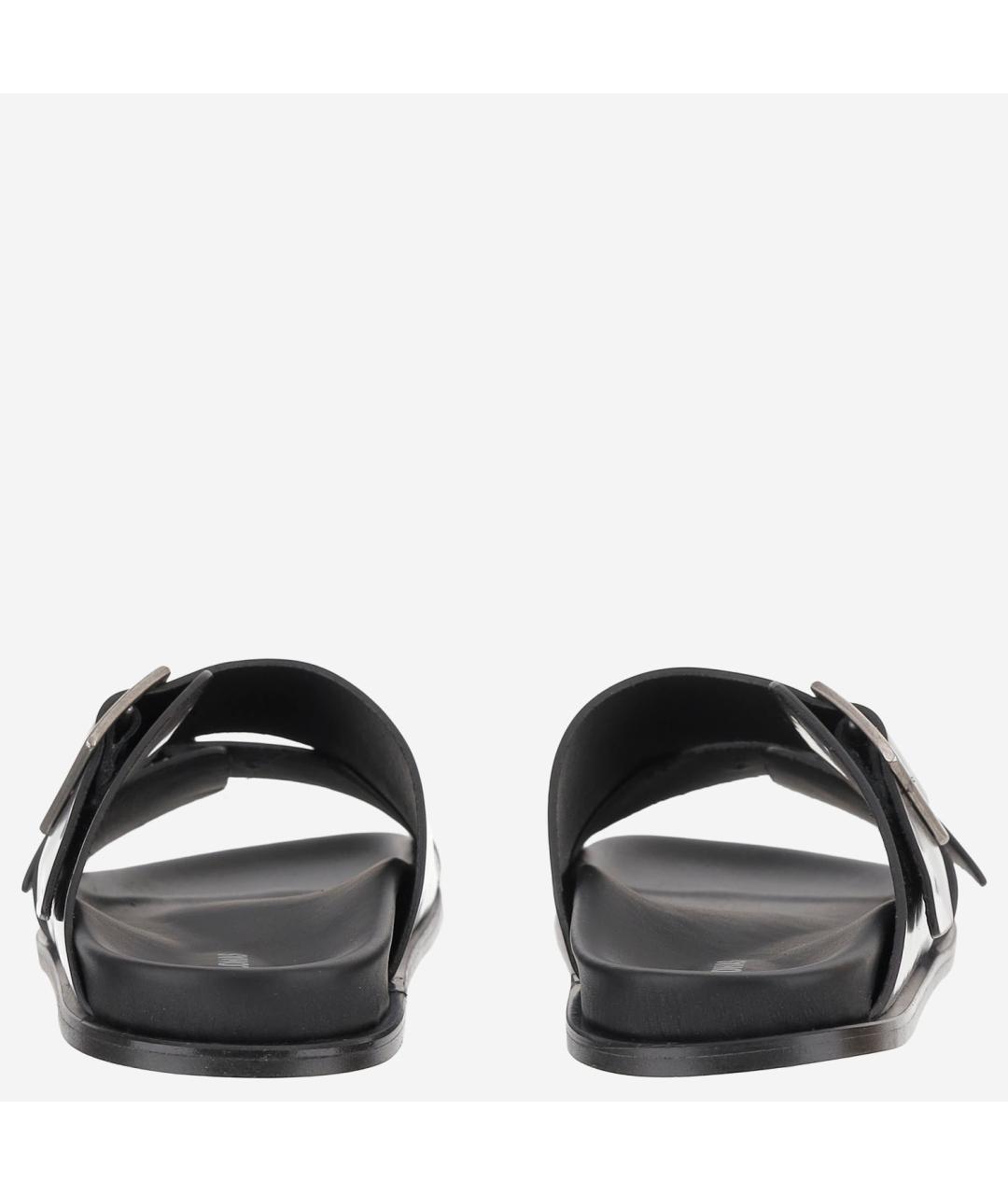 ALOHAS Черные кожаные босоножки, фото 4