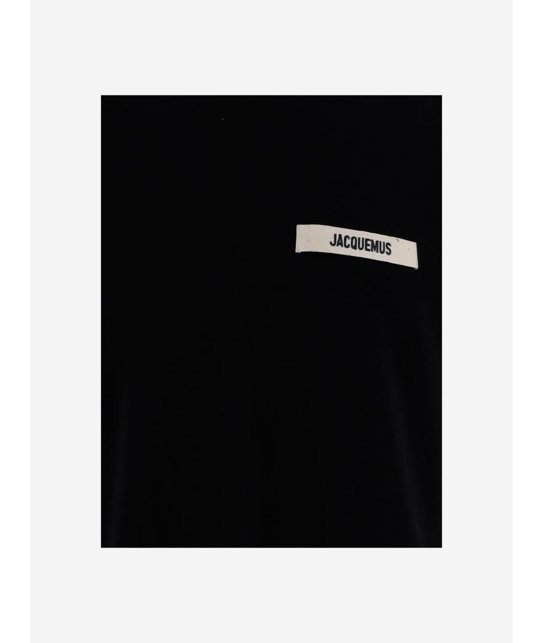JACQUEMUS Черная хлопковая футболка, фото 3