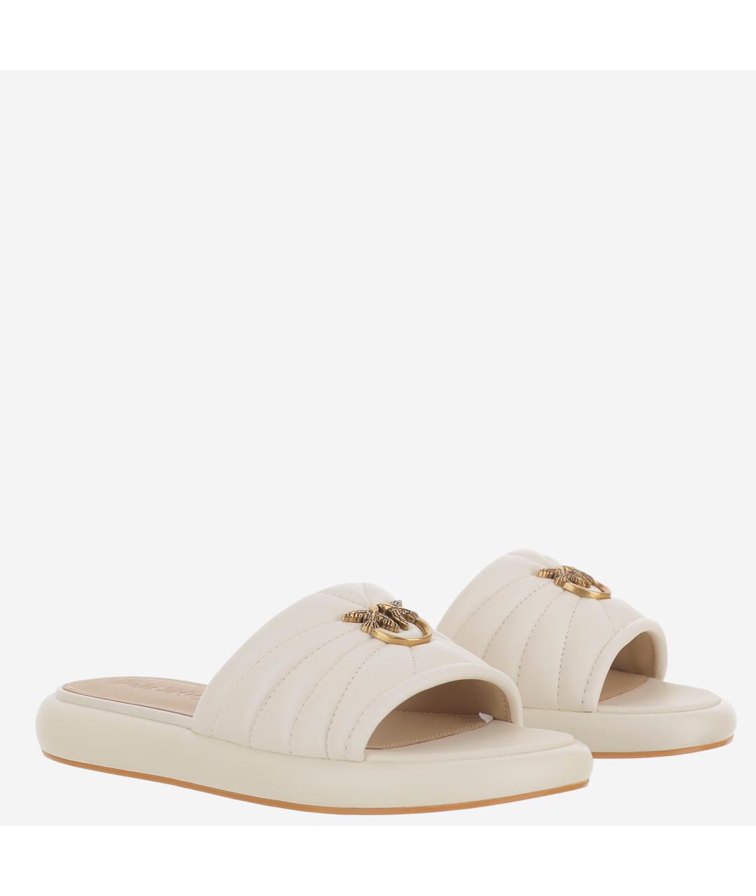 PINKO Бежевые кожаные сандалии, фото 3