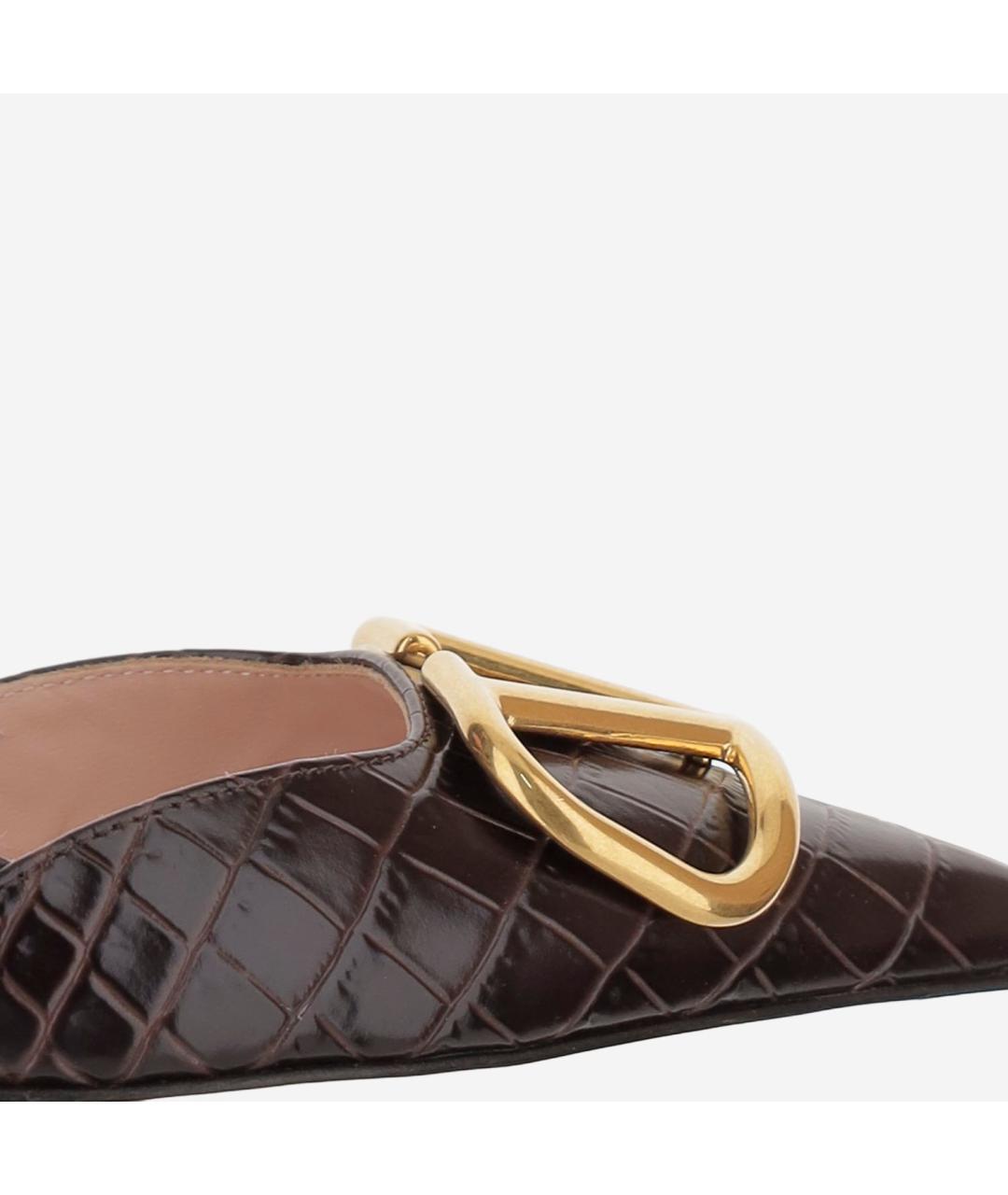 VALENTINO Коричневые кожаные туфли, фото 5