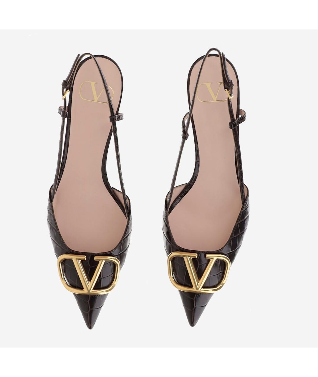 VALENTINO Коричневые кожаные туфли, фото 2