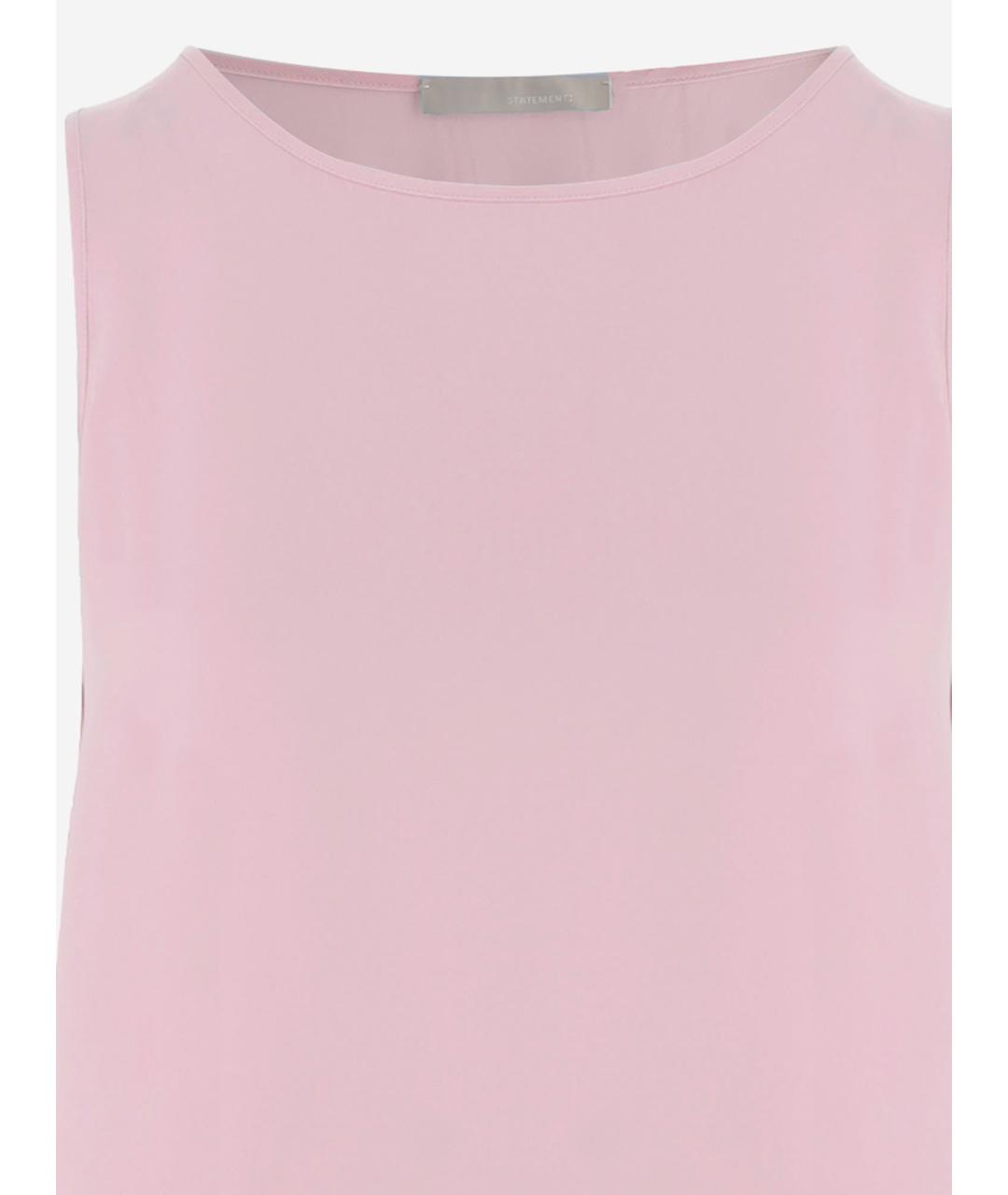 ALLUDE Розовая шелковая майка, фото 3