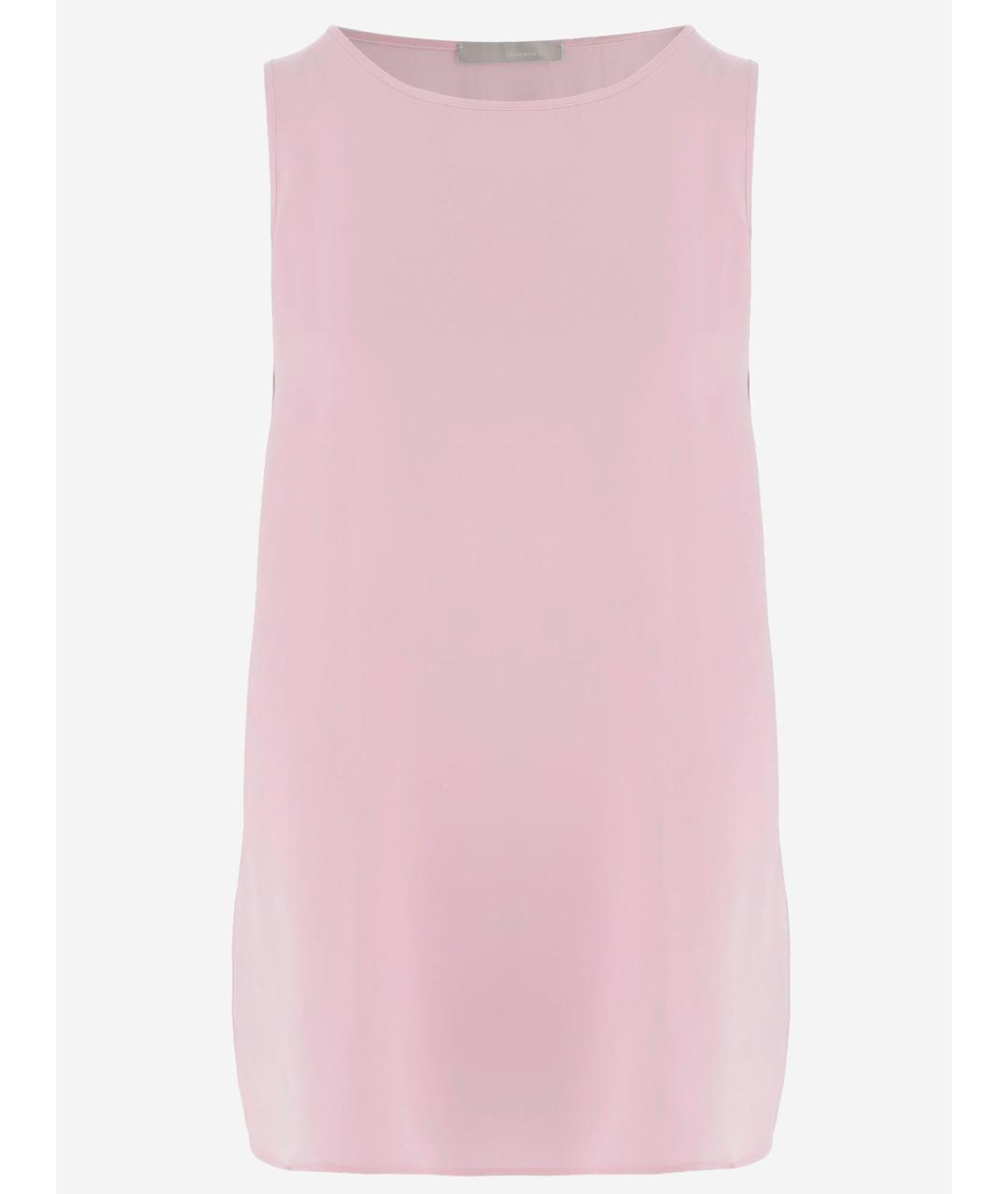 ALLUDE Розовая шелковая майка, фото 4