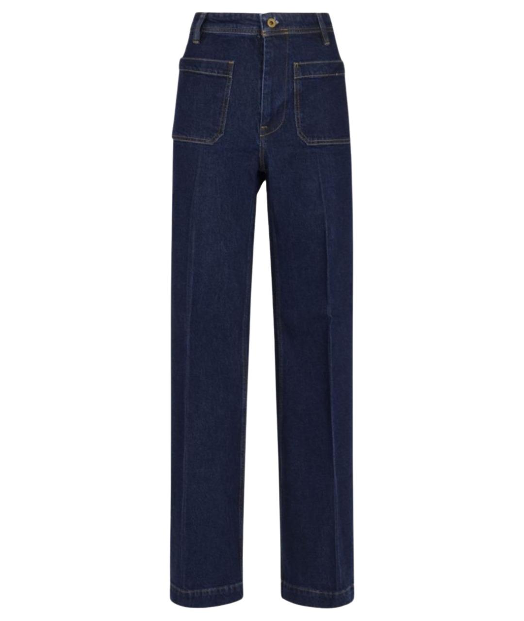 POLO RALPH LAUREN Синие хлопковые прямые джинсы, фото 1