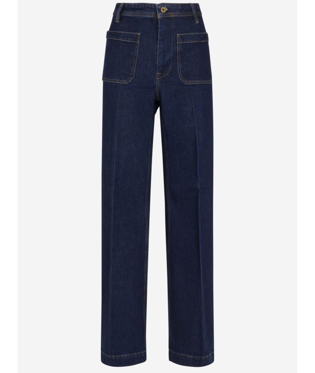 POLO RALPH LAUREN Синие хлопковые прямые джинсы, фото 4