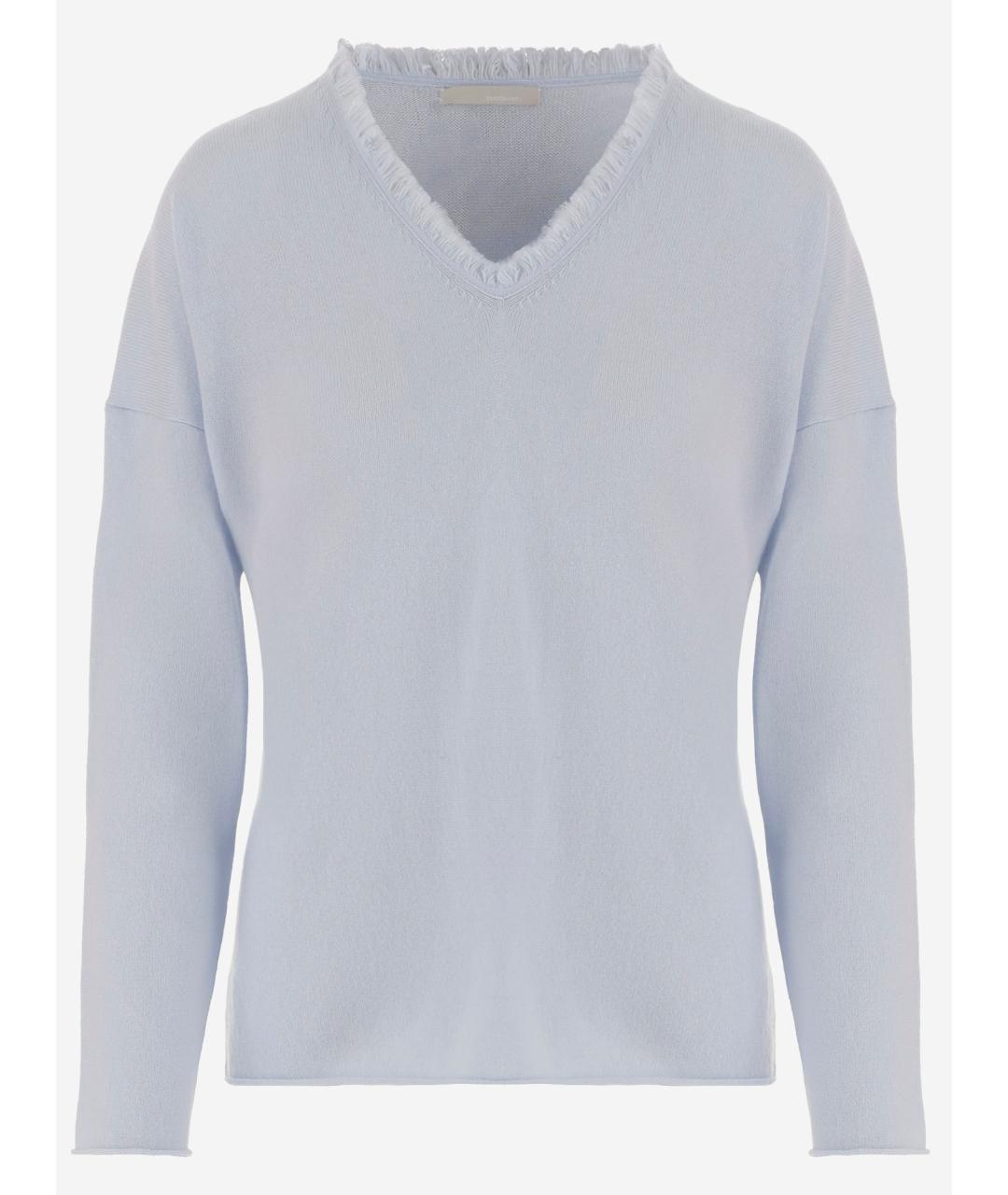 ALLUDE Голубой шерстяной джемпер / свитер, фото 4
