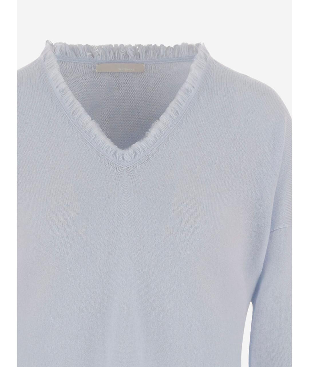 ALLUDE Голубой шерстяной джемпер / свитер, фото 3
