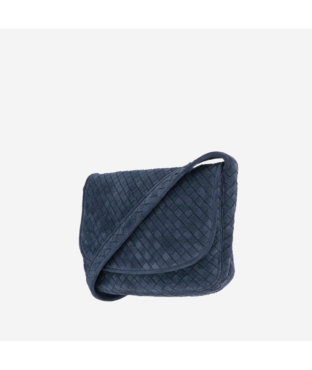 BOTTEGA VENETA Синяя кожаная сумка тоут, фото 2