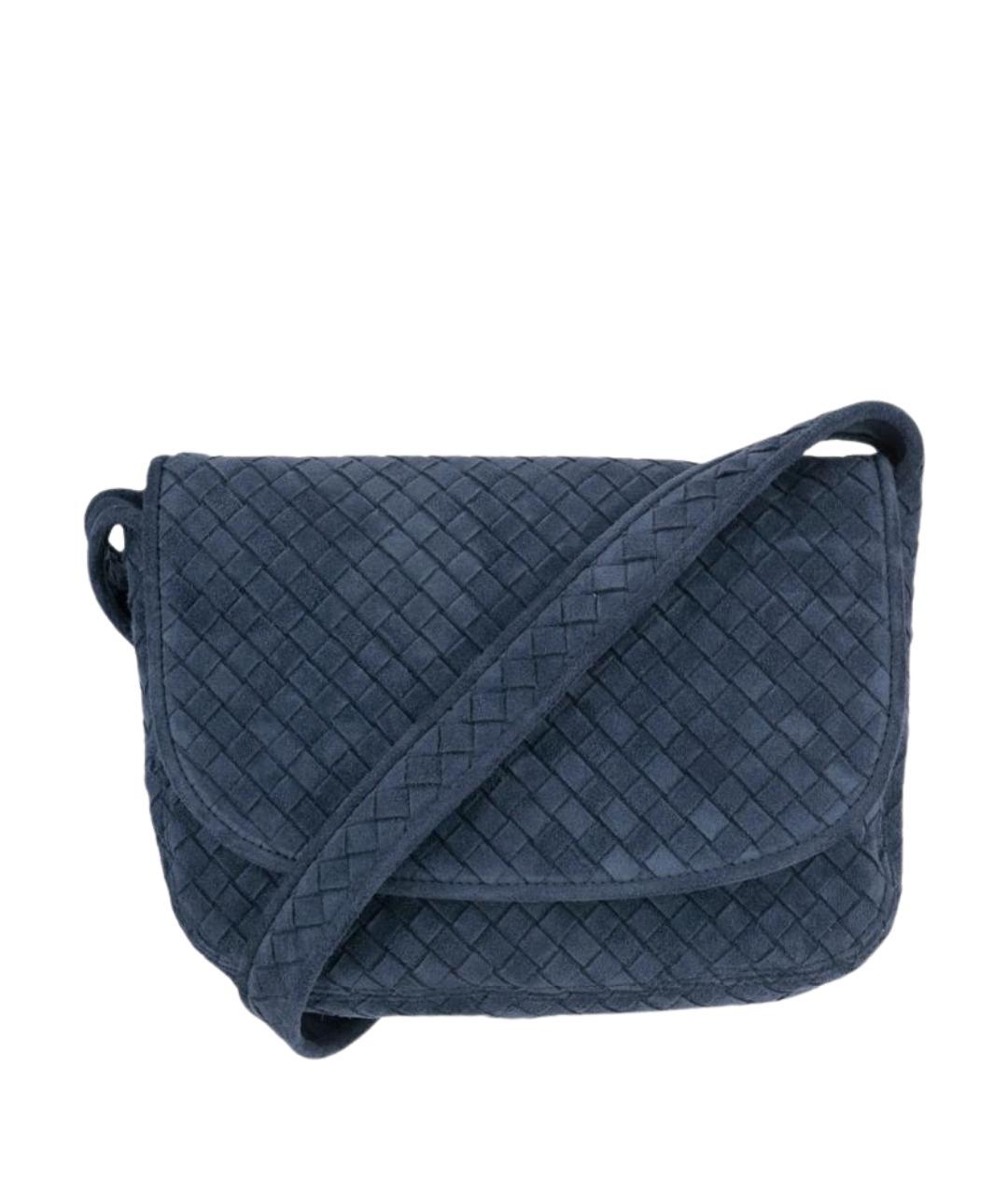 BOTTEGA VENETA Синяя кожаная сумка тоут, фото 1