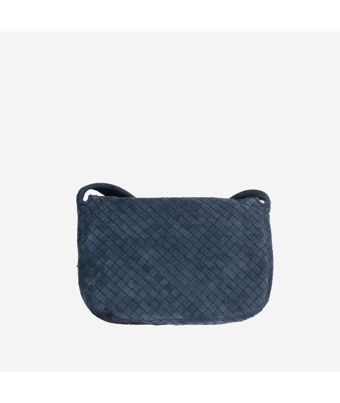 BOTTEGA VENETA Синяя кожаная сумка тоут, фото 3