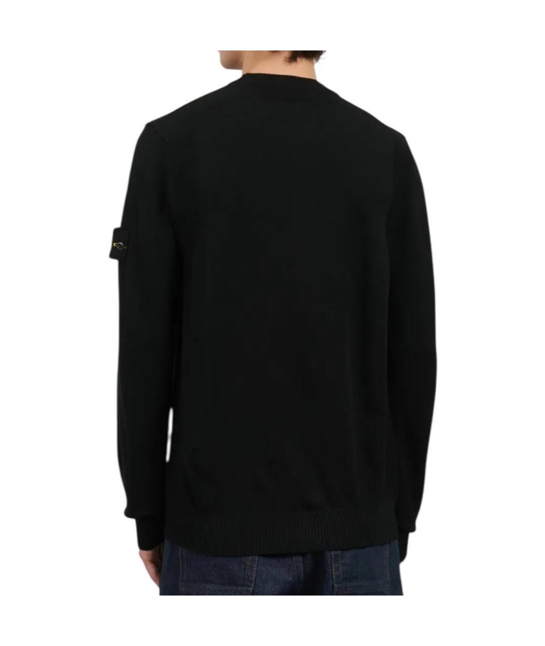 STONE ISLAND Черный шерстяной джемпер / свитер, фото 4