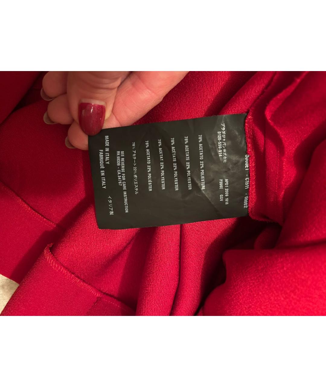 PRADA Красное ацетатное коктейльное платье, фото 6