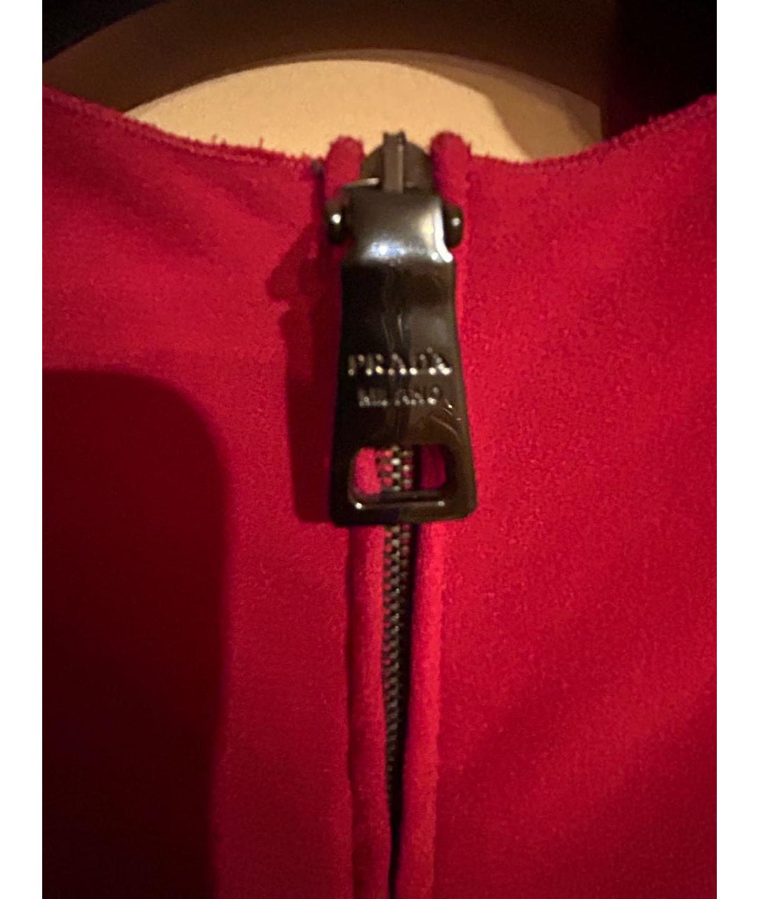 PRADA Красное ацетатное коктейльное платье, фото 5