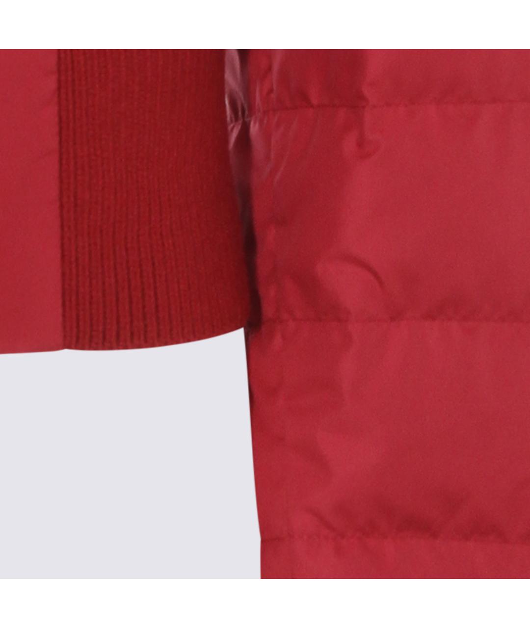 MONCLER Красная полиэстеровая куртка, фото 3