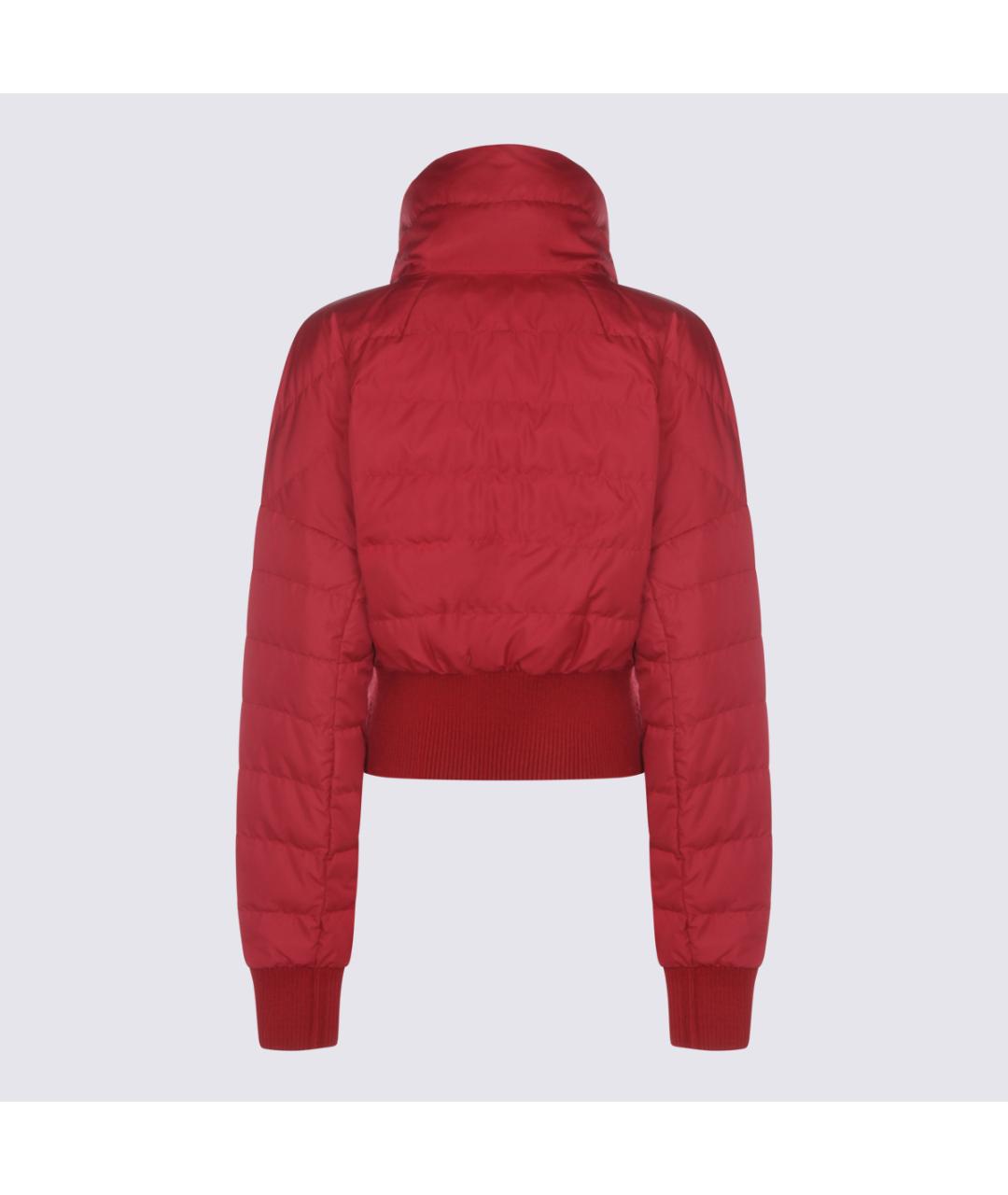 MONCLER Красная полиэстеровая куртка, фото 2